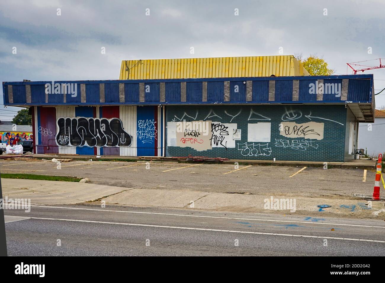 Ein verlassener Borden Burger Standort in Columbus Ohio USA Stockfoto
