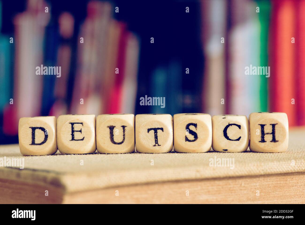 Ein Buch und Sprachkurs für Deutsch Stockfoto