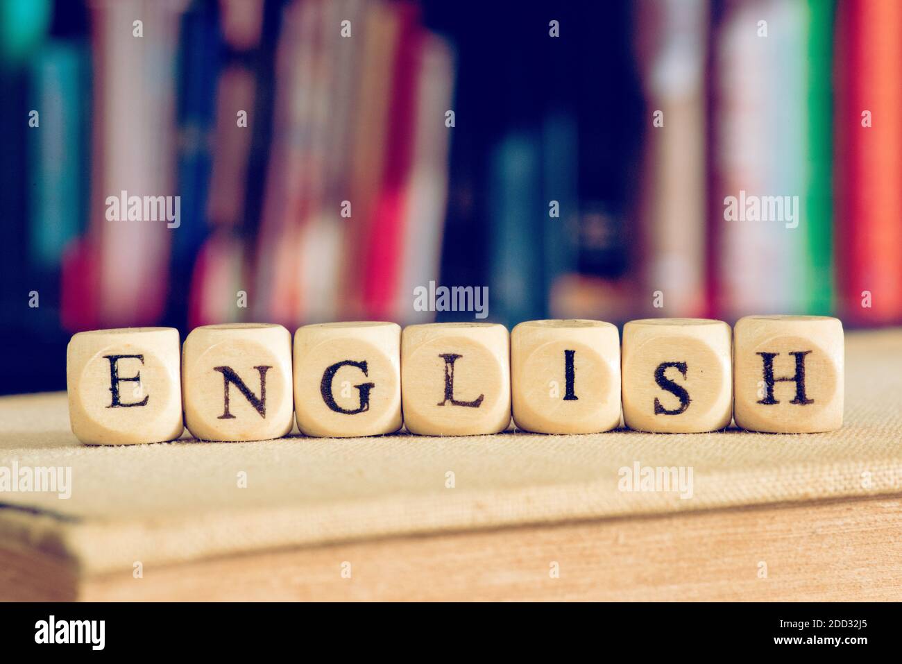 Ein Buch und Englischkurs Stockfoto