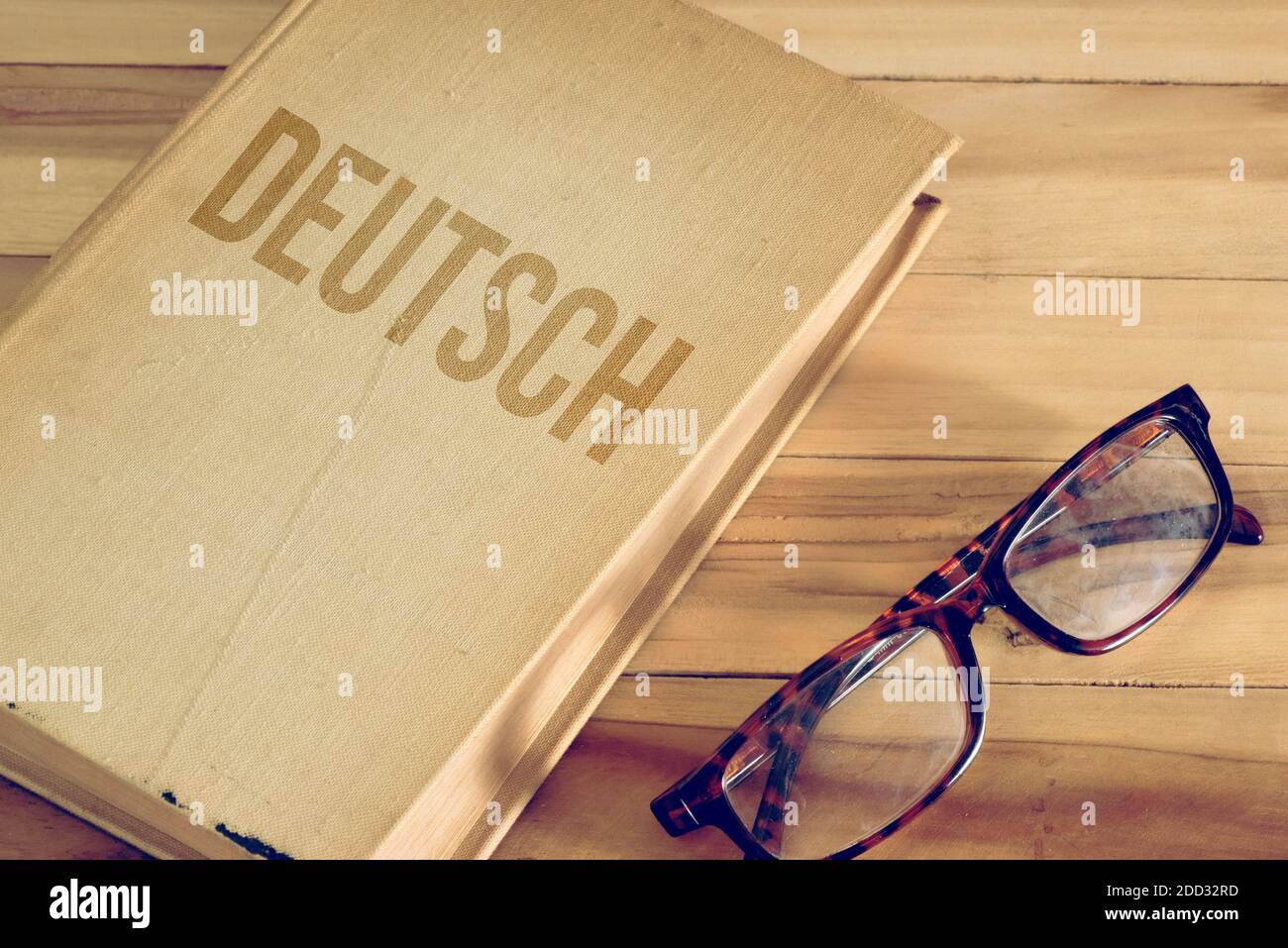 Ein Buch für den Deutschkurs Stockfoto