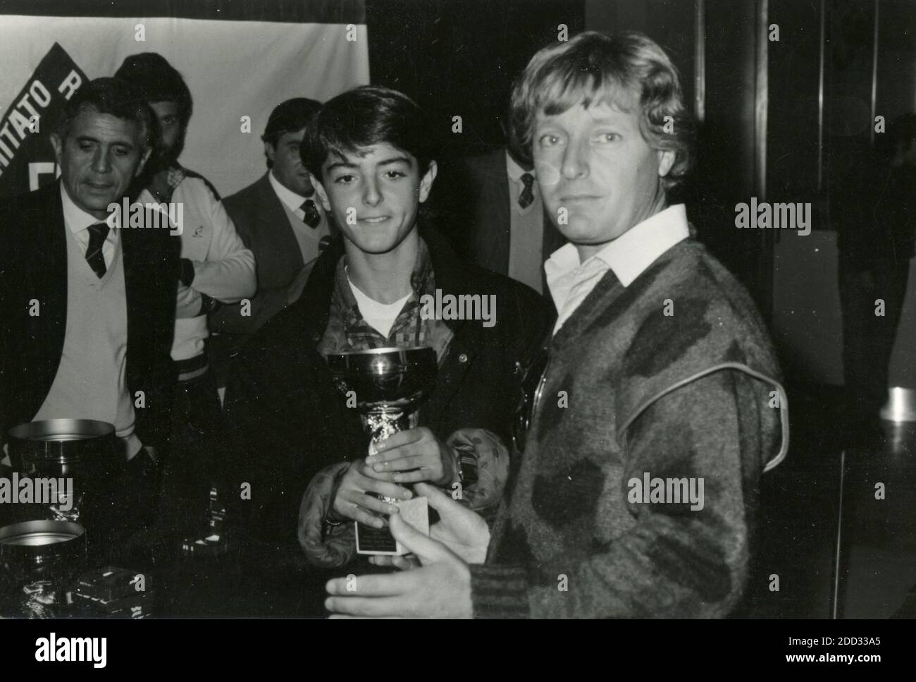 Preisverleihung des italienischen Masters del Circuito Tennis: Zerbato, Foro Italico, Rom 1986 Stockfoto