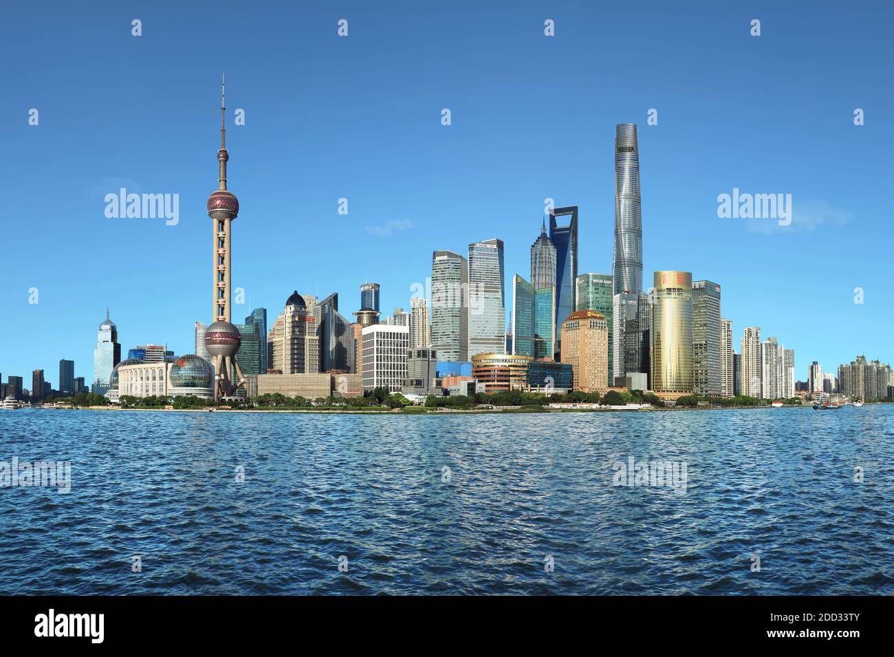 Shanghai Bund Landschaft Stockfoto