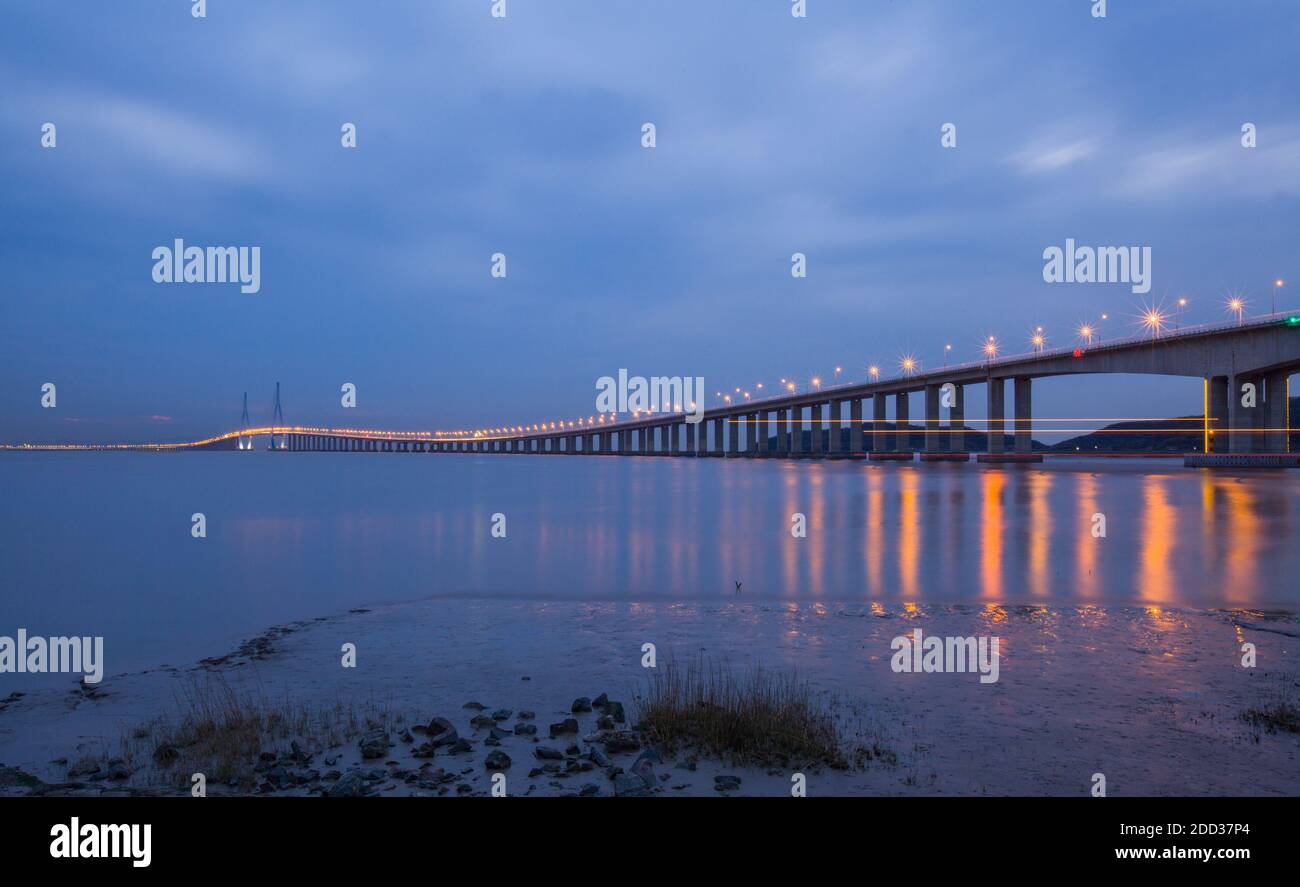 Zhejiang zhoushan jintang Brücke Stockfoto