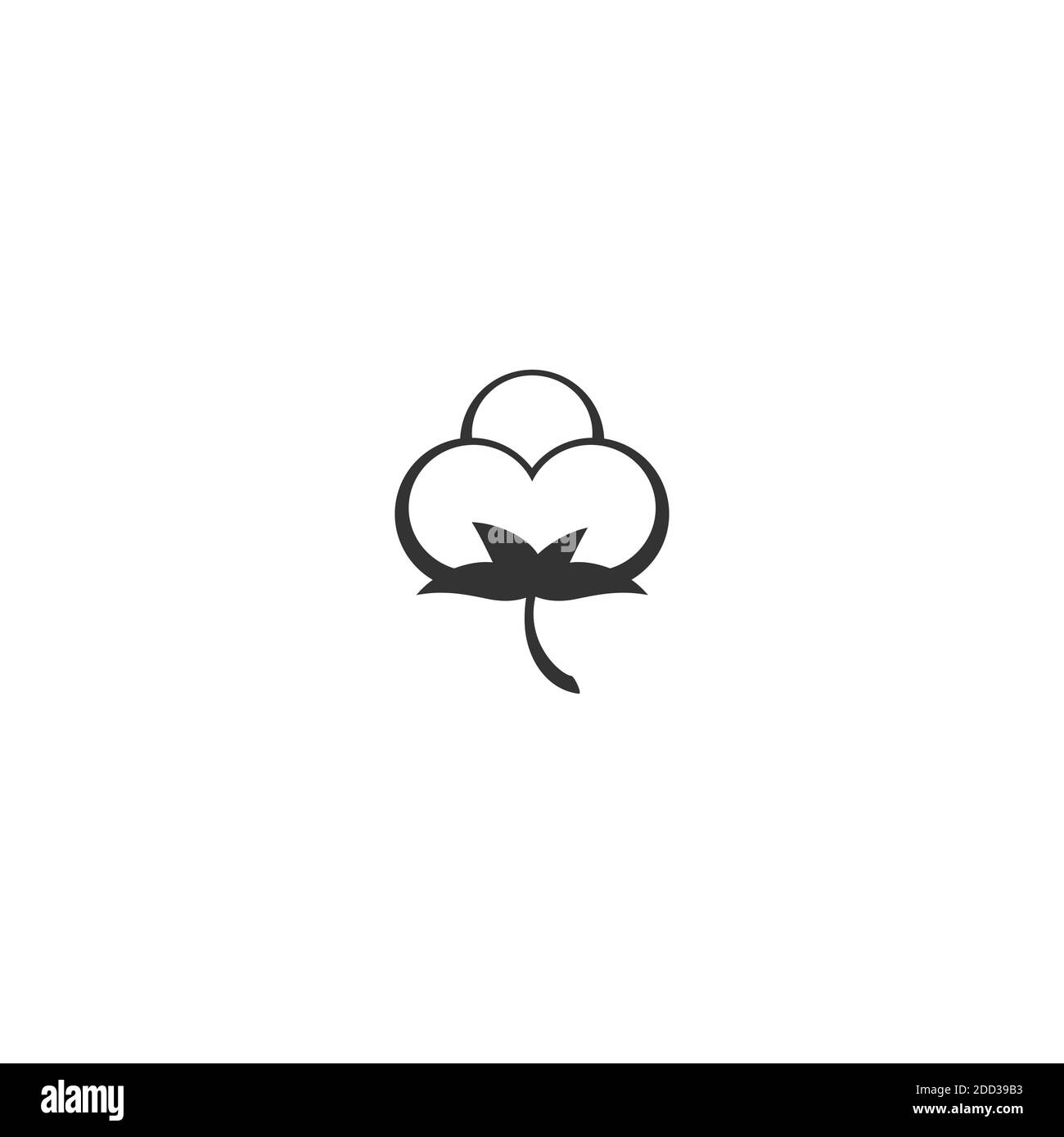 Symbol für Baumwollsamen. 100 Baumwolletikett. Naturfaser Zeichen. Organic Stoff Symbol. Vektorgrafik. Stock Vektor