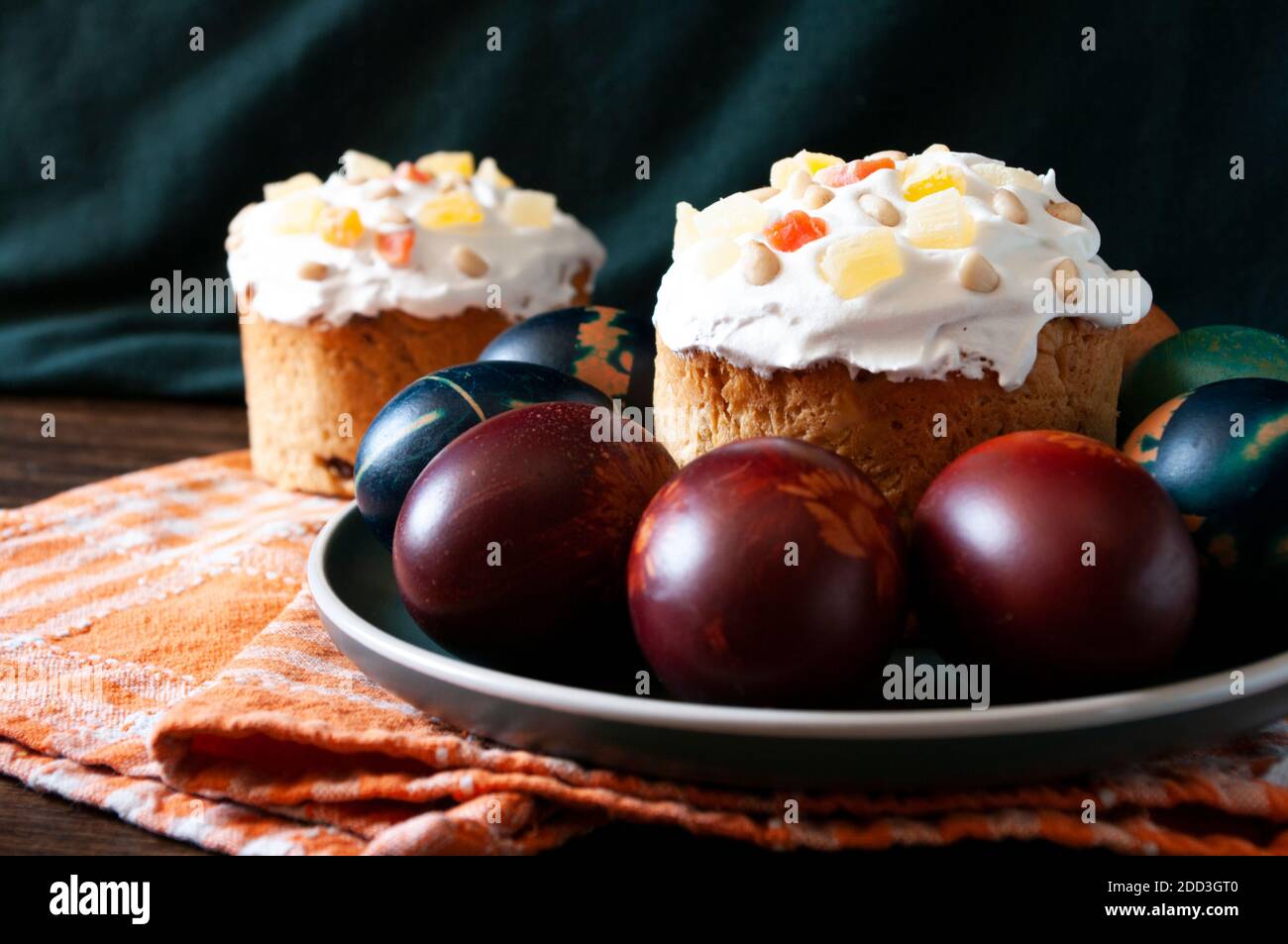 Das Osterbrot der kulich, das russische Essen, die Religion, die ...