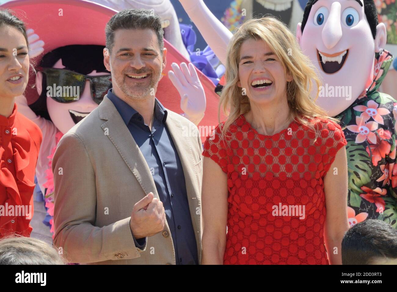 Rick Kavanian und Anke Engelke posieren im Hotel Transylvania 3 Fotocall, der am 07. Mai 2018 im Palais des Festivals in Cannes, Frankreich, im Rahmen des 71. Jährlichen Cannes Film Festivals stattfand. Foto von Aurore Marechal/ABACAPRESS.COM Stockfoto