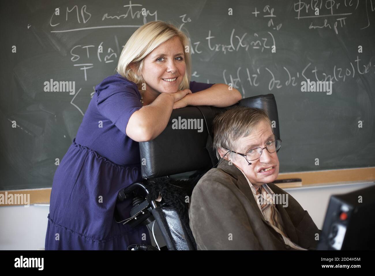 GROSSBRITANNIEN /Cambridge/Stephen Hawking und seine Tochter Lucy Hawking . Stockfoto