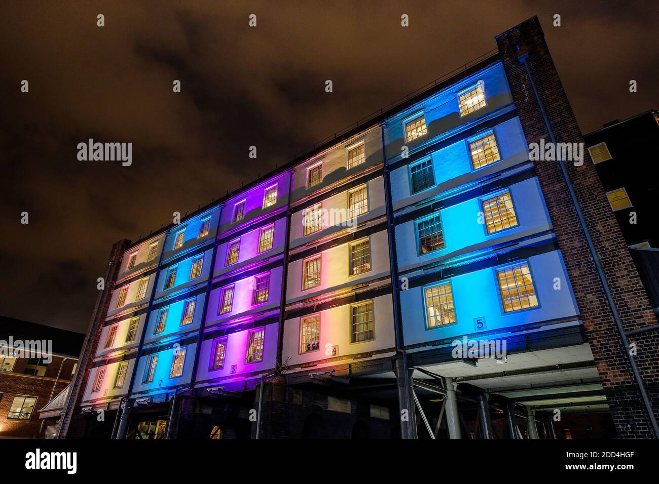 Victoria Quays in Farbe. Stockfoto