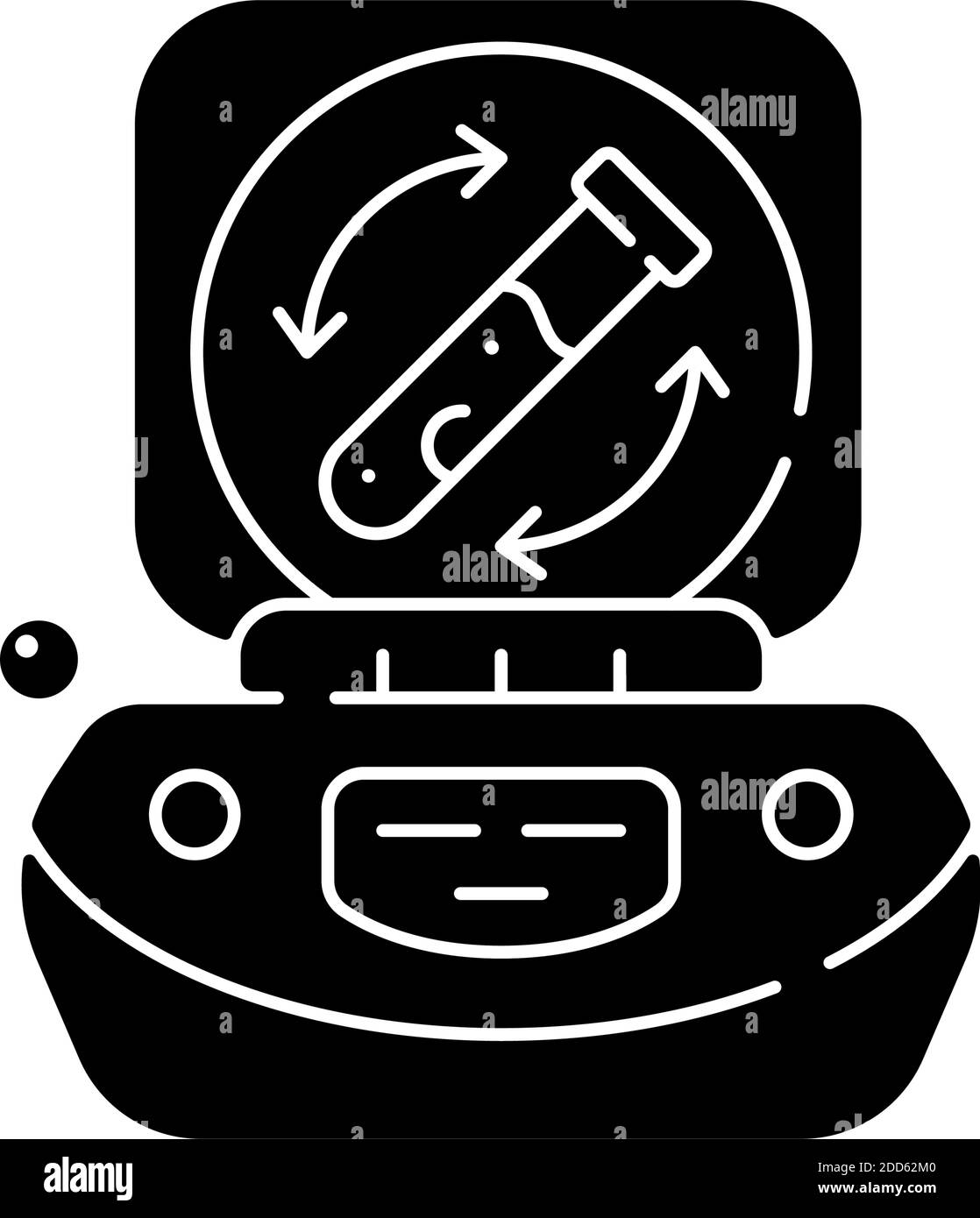 Schwarzes Glyphensymbol für die Laborzentrifuge Stock Vektor