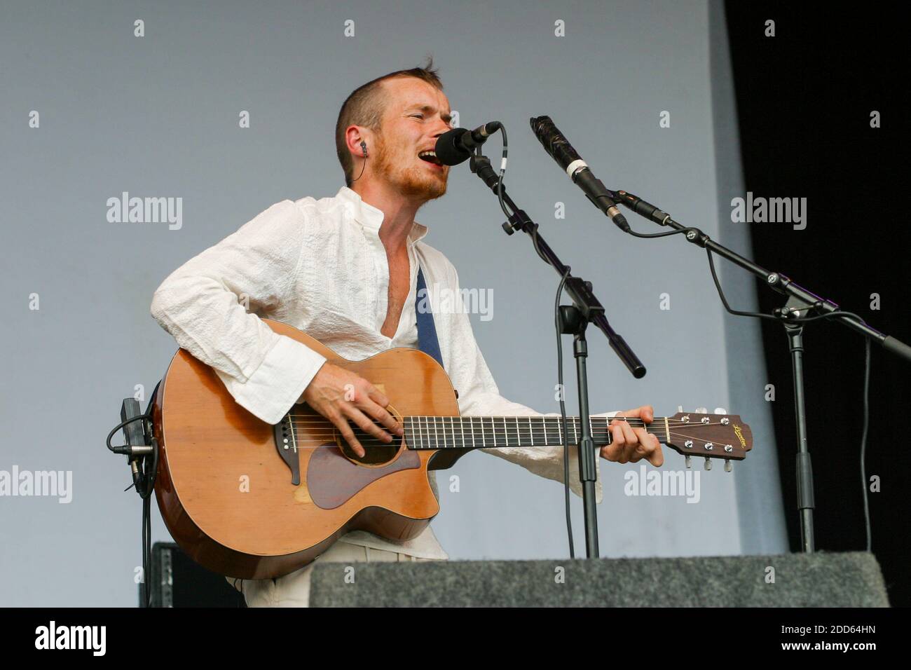 Damien Rice bei der Jungfrau V Festival V 2003, Hylands Park, Chelmsford, Essex, Vereinigtes Königreich. Stockfoto