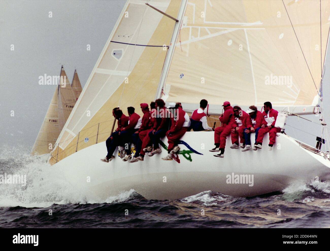 AJAXNETPHOTO. AUGUST 1991. SOLENT, ENGLAND. - ADMIRAL'S CUP 1991 - CORUM POKALRENNEN. TEAM YACHT; CHAMPOSA FOTO : JONATHAN EASTLAND / AJAX REF:ADC RX2 201211 17 Stockfoto