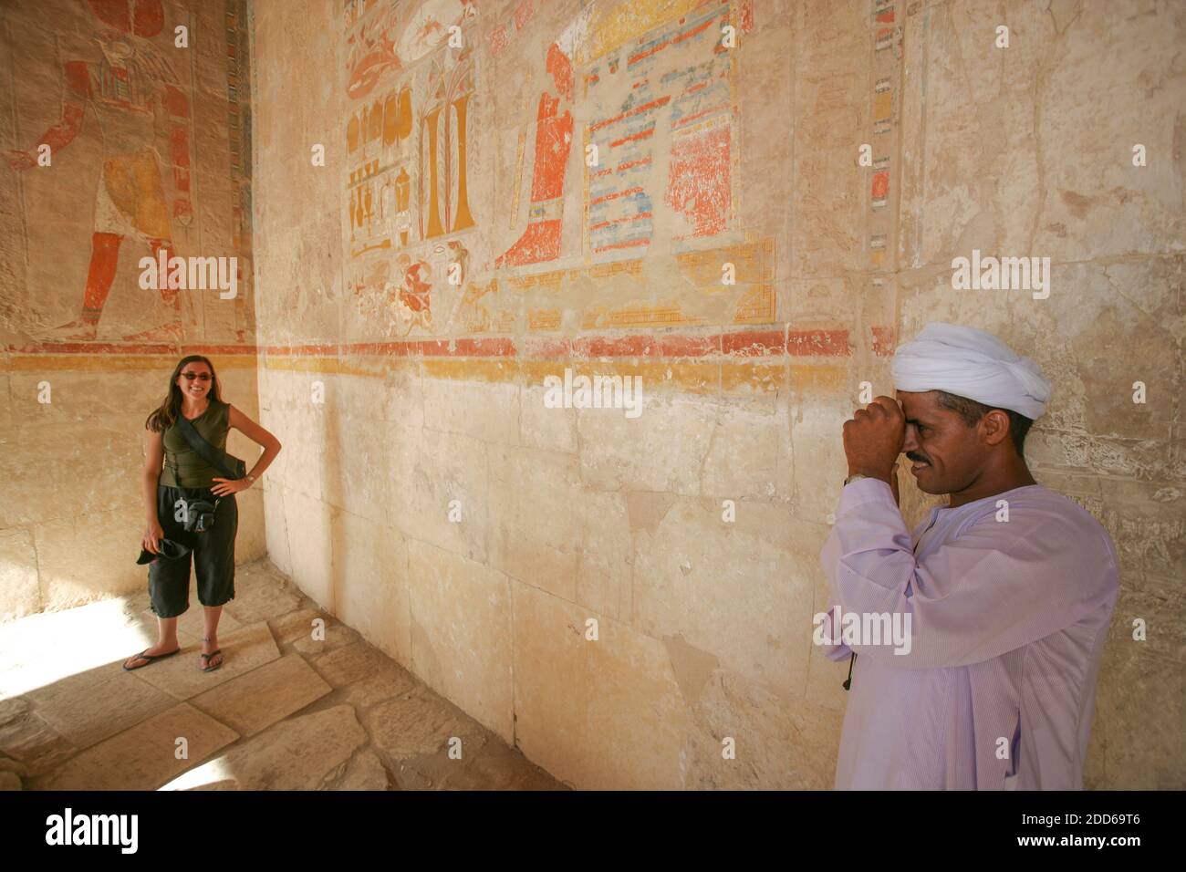 DEIR EL-BAHARI, LUXOR Stockfoto
