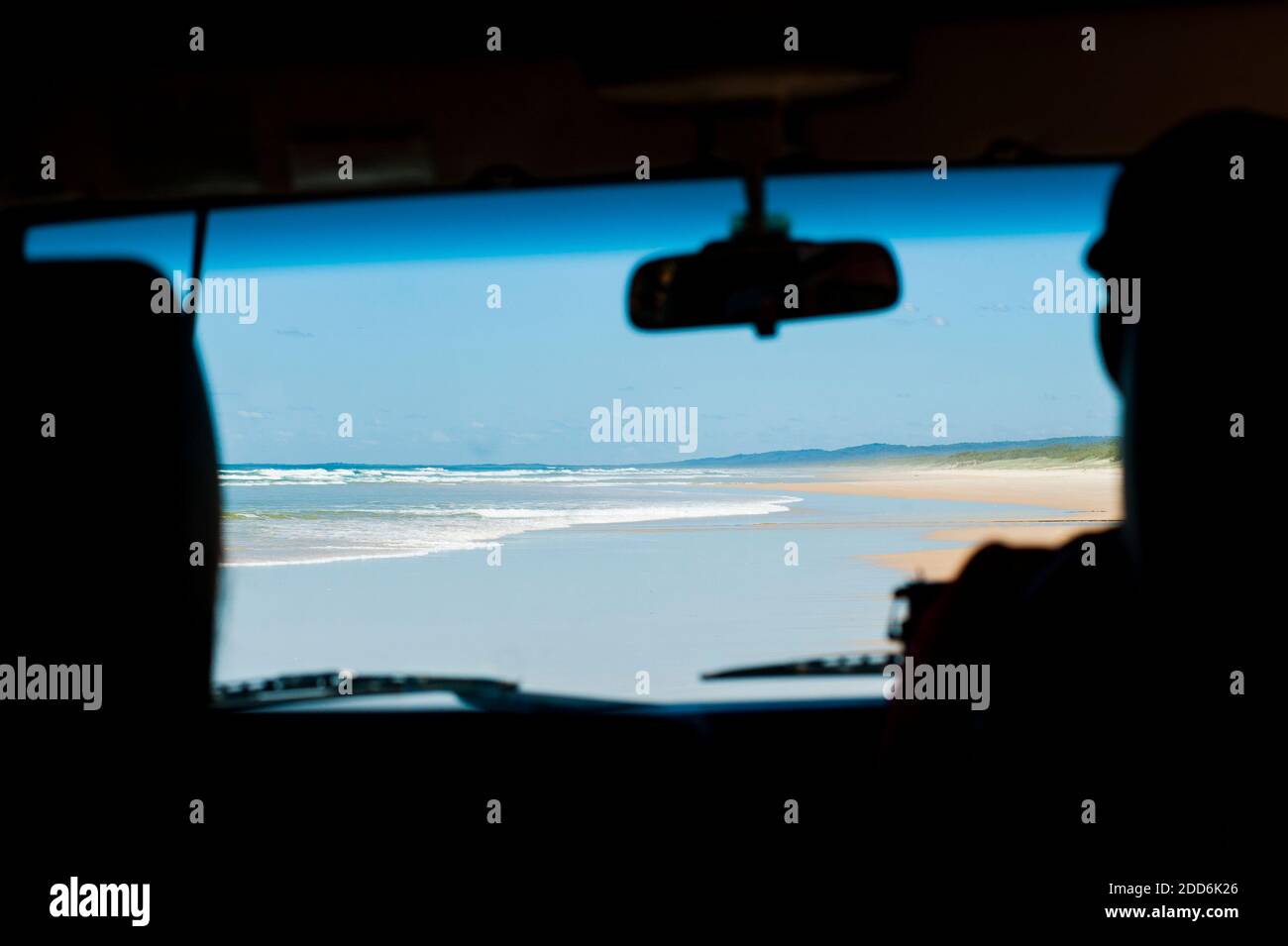 Foto einer 4x4-Selbstfahrer-Tour am Seventy Five Mile Beach, Fraser Island, Queensland, Australien Stockfoto