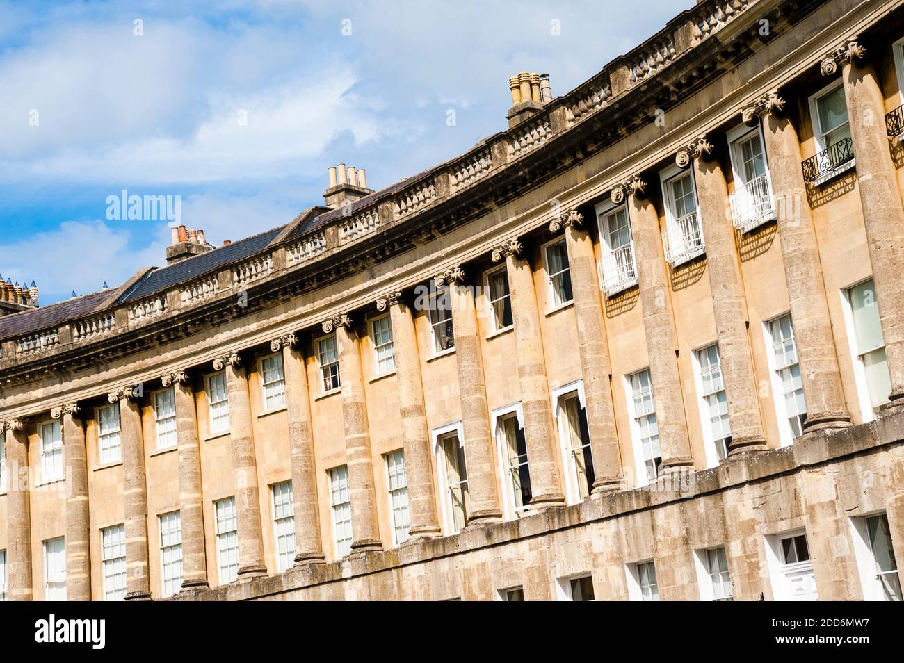The Royal Crescent, Bath, UNESCO-Weltkulturerbe, Avon & Somerset, England, Großbritannien, Europa Stockfoto