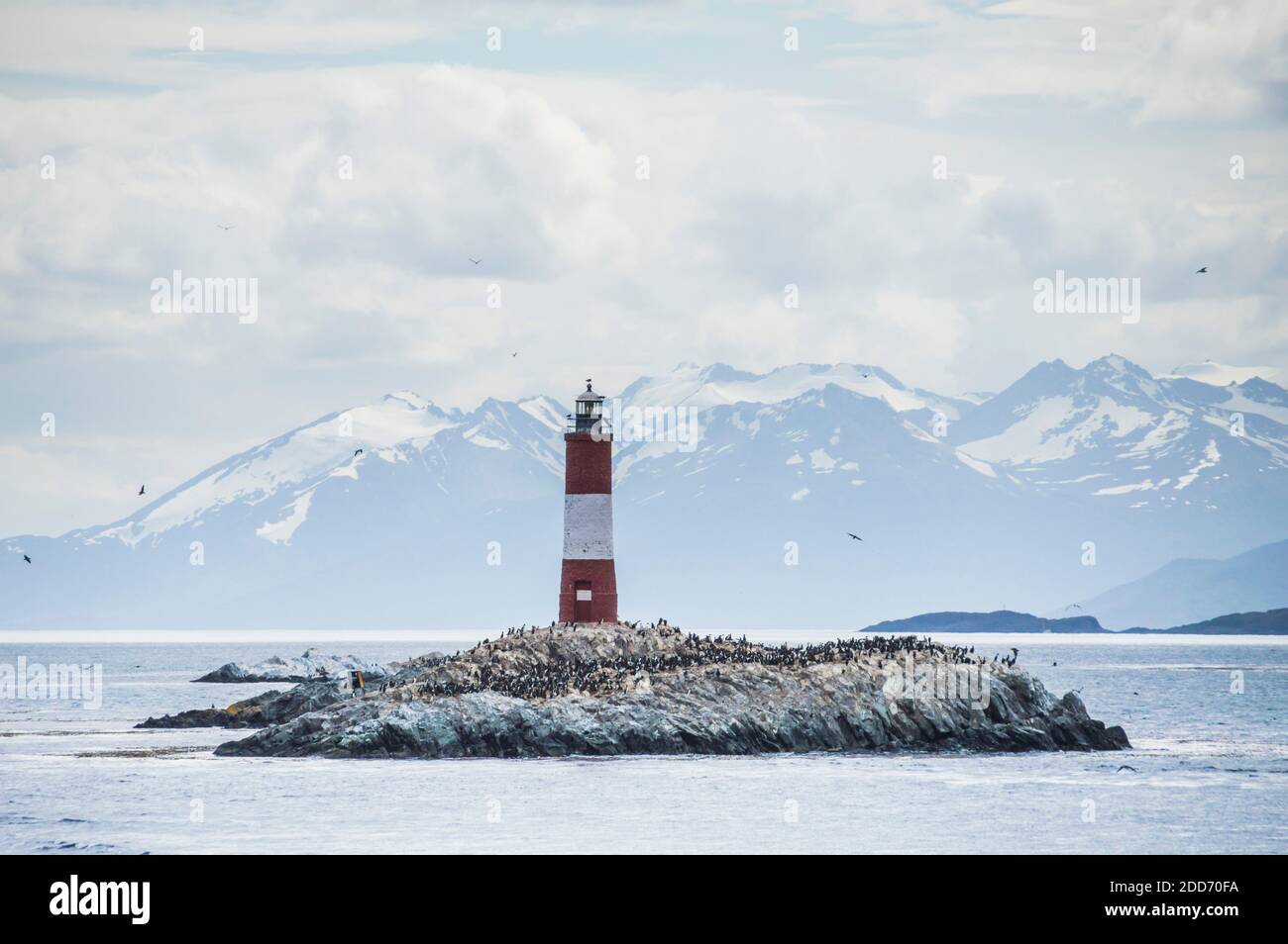 Les Eclaireurs Leuchtturm, Beagle Kanal, Ushuaia, Tierra Del Fuego, Argentinien, Südamerika Stockfoto