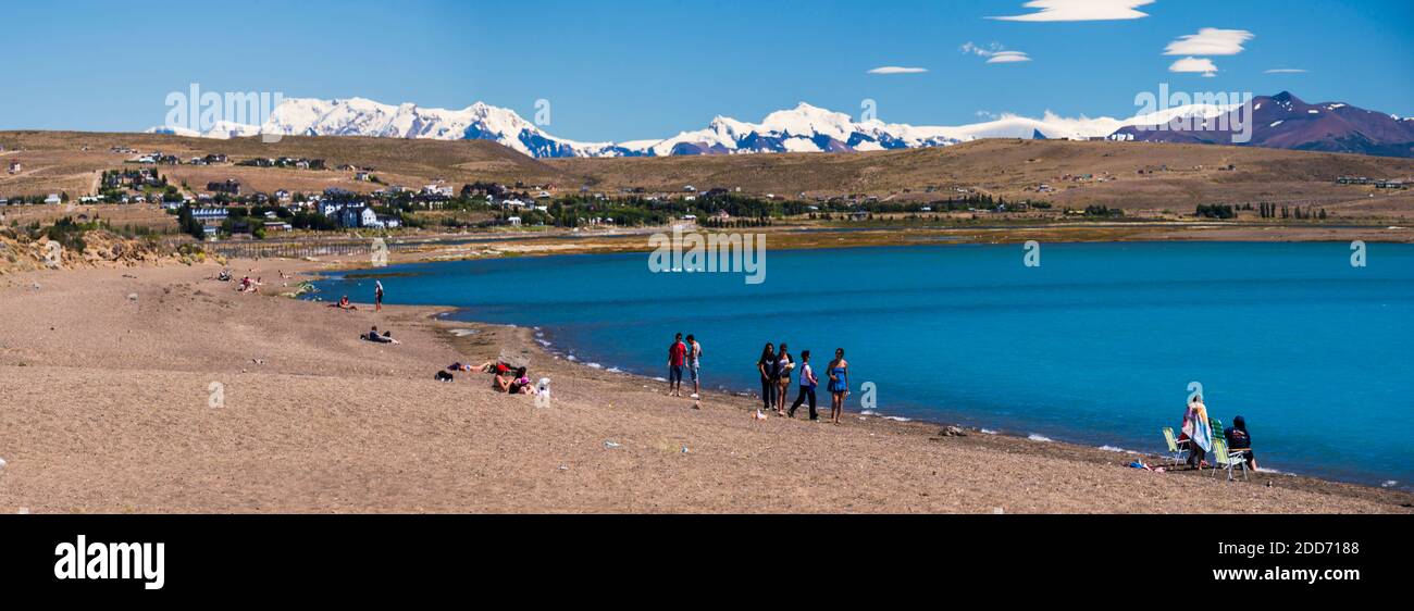 El Calafate Strand, Lago Argentino (Argentino See), Patagonien, Argentinien, Südamerika Stockfoto