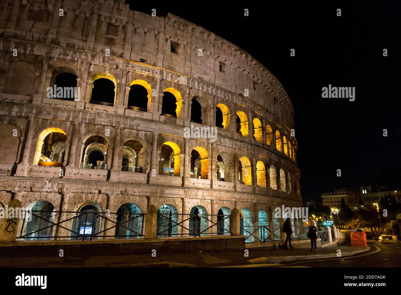 Rom Kolosseum bei Nacht (Italien) Stockfoto