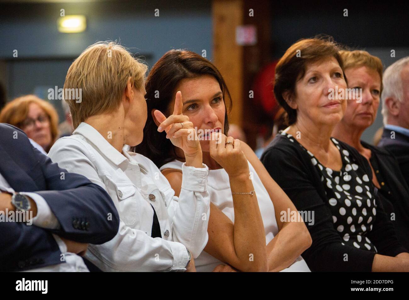 Christelle Morancais, Präsidentin der Region Pays de la Loire, nimmt am 1. September 2018 an der rechtsgerichteten Sommeruniversität ‘Les Republicains’ (LR Republicans) in La Baule, Frankreich, Teil. Foto von David Boyer/ABACAPRESS.COM Stockfoto