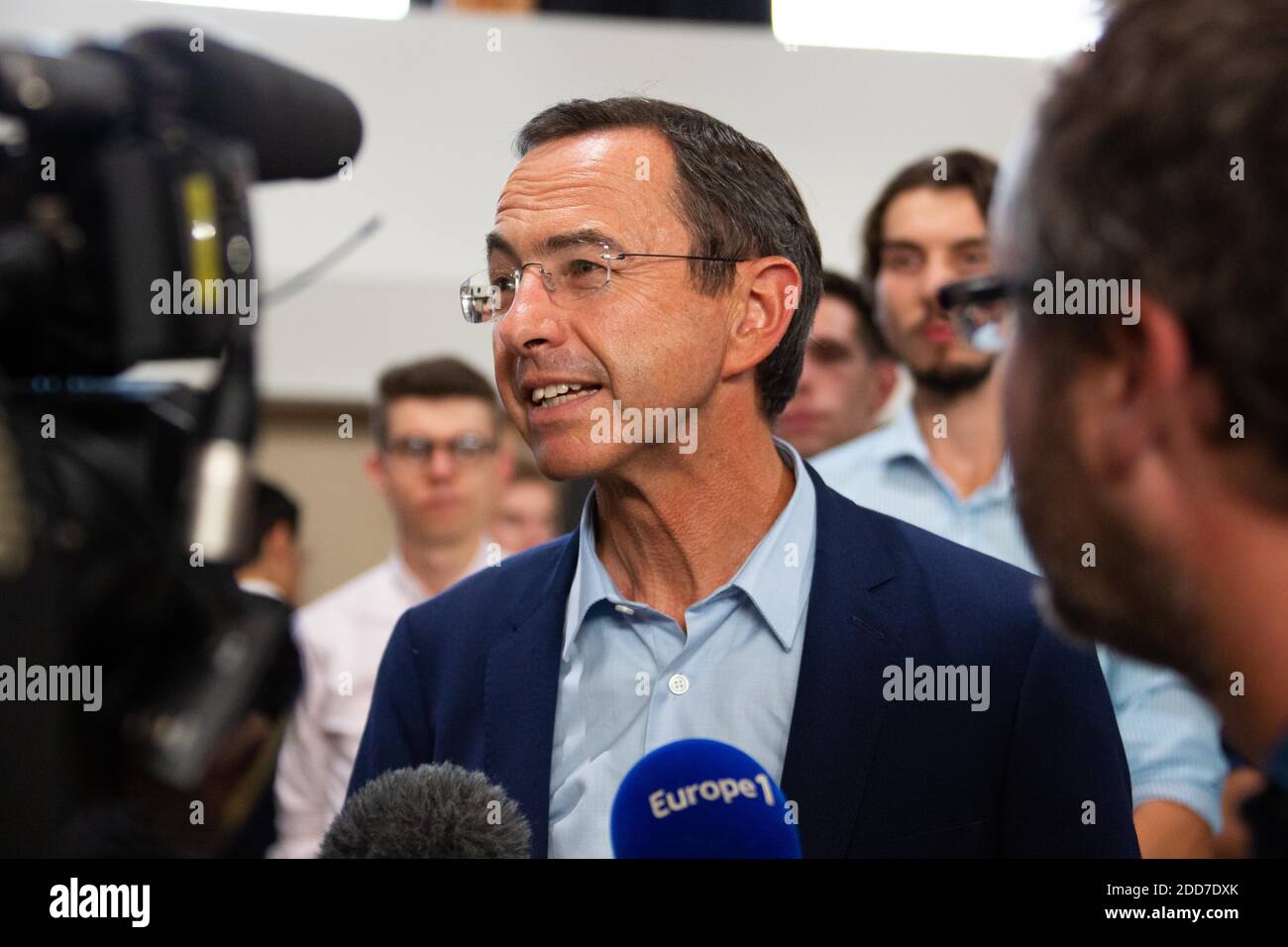 Bruno Retailleau besuchte am 1. September 2018 die ‘Les Republicains’ (LR Republicans) rechtsgerichtete Sommeruniversität (Universite d'Ete des Republicains) in La Baule, Frankreich. Foto von David Boyer/ABACAPRESS.COM Stockfoto