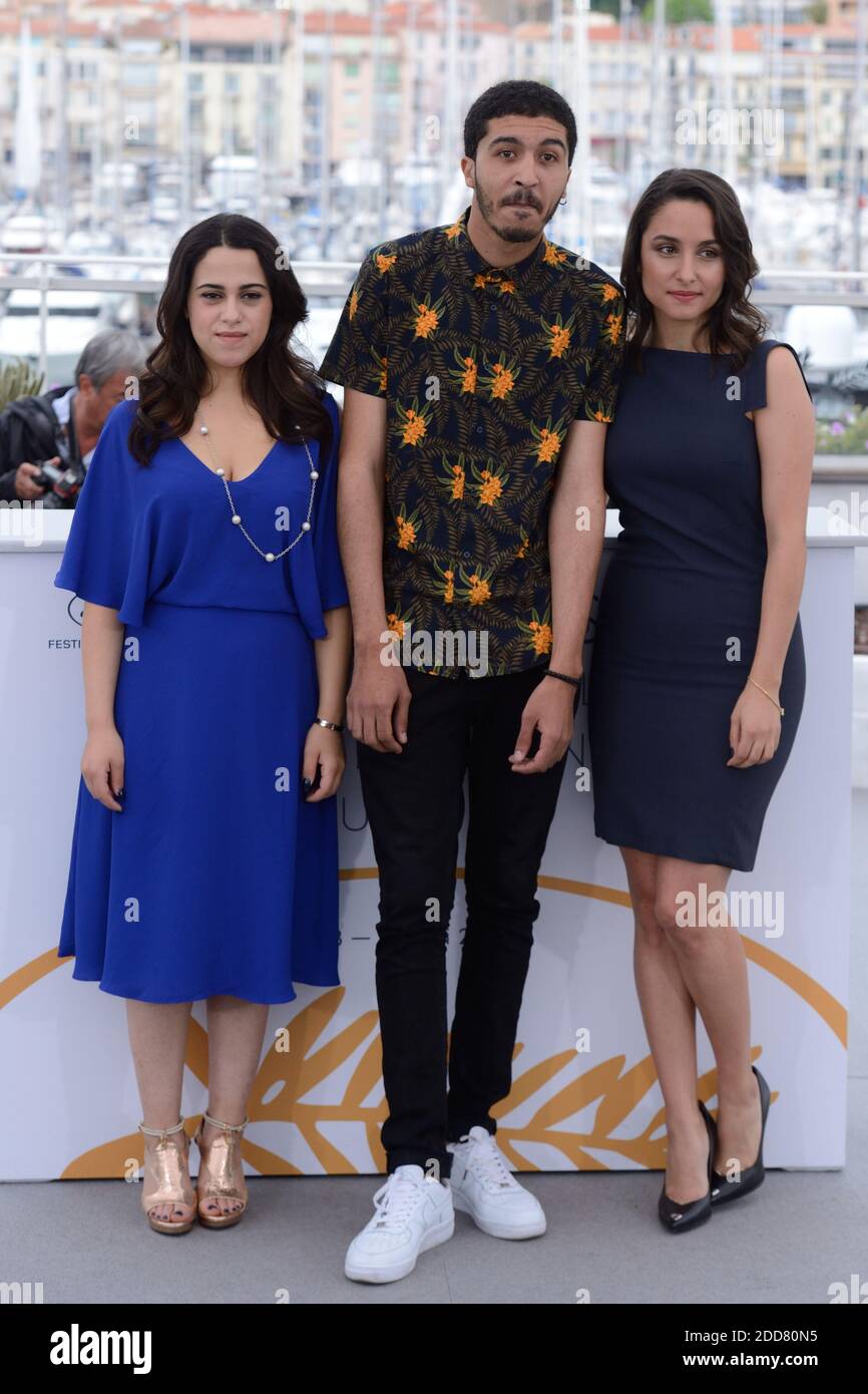 Die Schauspieler Maha Allen, Khafif Hamza und Sarah Perles nahmen an der  Sofia Photocall Teil, die im Palais des Festivals im Rahmen der 71.  Jährlichen Filmfestspiele von Cannes am 16. Mai 2018