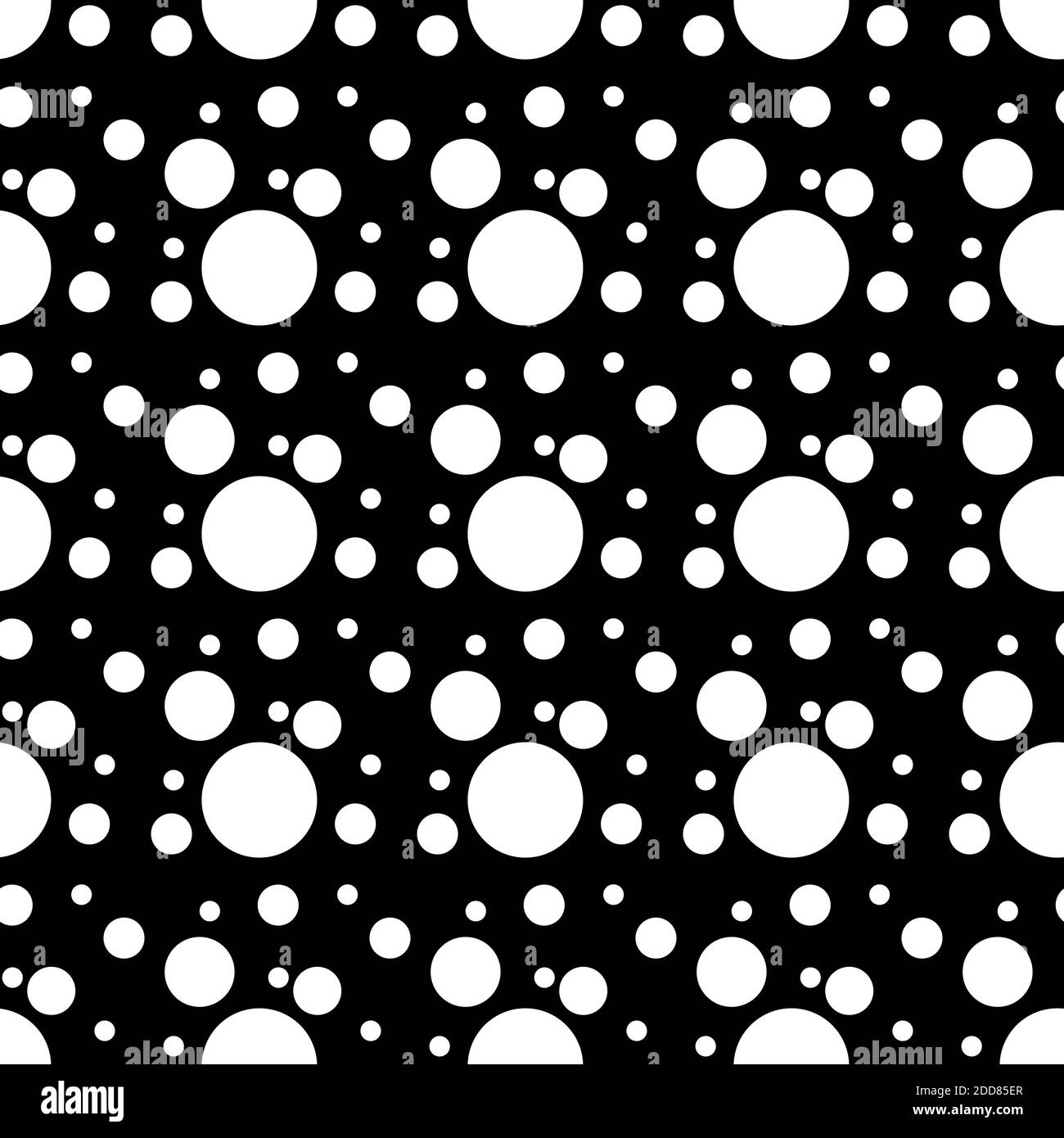 Die nahtlose Vektor geometrische Muster. Universal Wiederholen abstract Kreise Abbildung in Schwarz, Weiß und Gelb. Modernes Design, Pointillismus halftone Kreis Stock Vektor