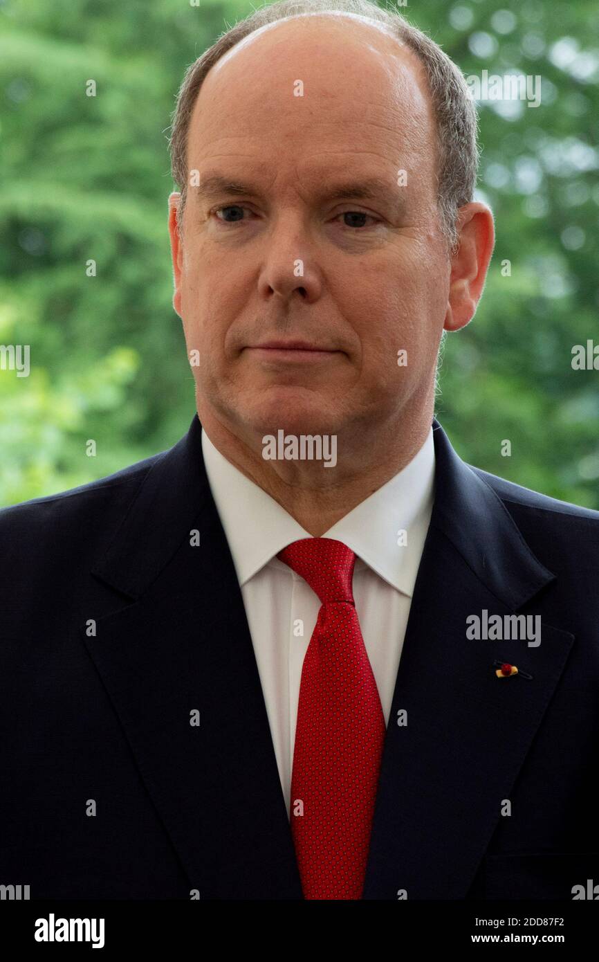 HSH Fürst Albert II. Von Monaco nimmt an der Einweihung des Nativelle Parks in Longjumeau, Frankreich, am 19. Juni 2018 Teil. Foto von Avenir Pictures/ABACAPRESS.COM Stockfoto