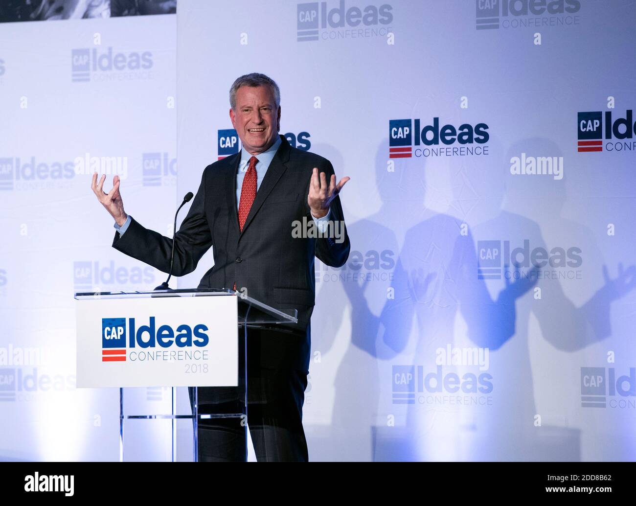 Bürgermeister Bill de Blasio (Demokrat von New York City) nimmt am Dienstag, den 15. Mai 2018, an der "2018 Ideas Conference" des Center for American Progress im Renaissance Hotel in Washington, DC Teil.Foto: Ron Sachs / CNP/ABACAPRESS.COM Stockfoto