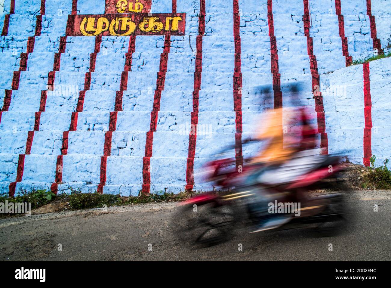 Straßenszene, Munnar, Western Ghats Mountains, Kerala, Indien Stockfoto
