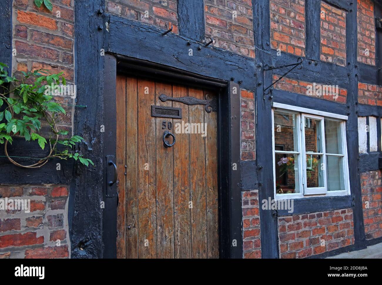 Nummer 50, Church Street, Great Budworth, traditionelles Fachwerkhaus, GT Budworth, Northwich, Cheshire, England, Großbritannien, Stockfoto