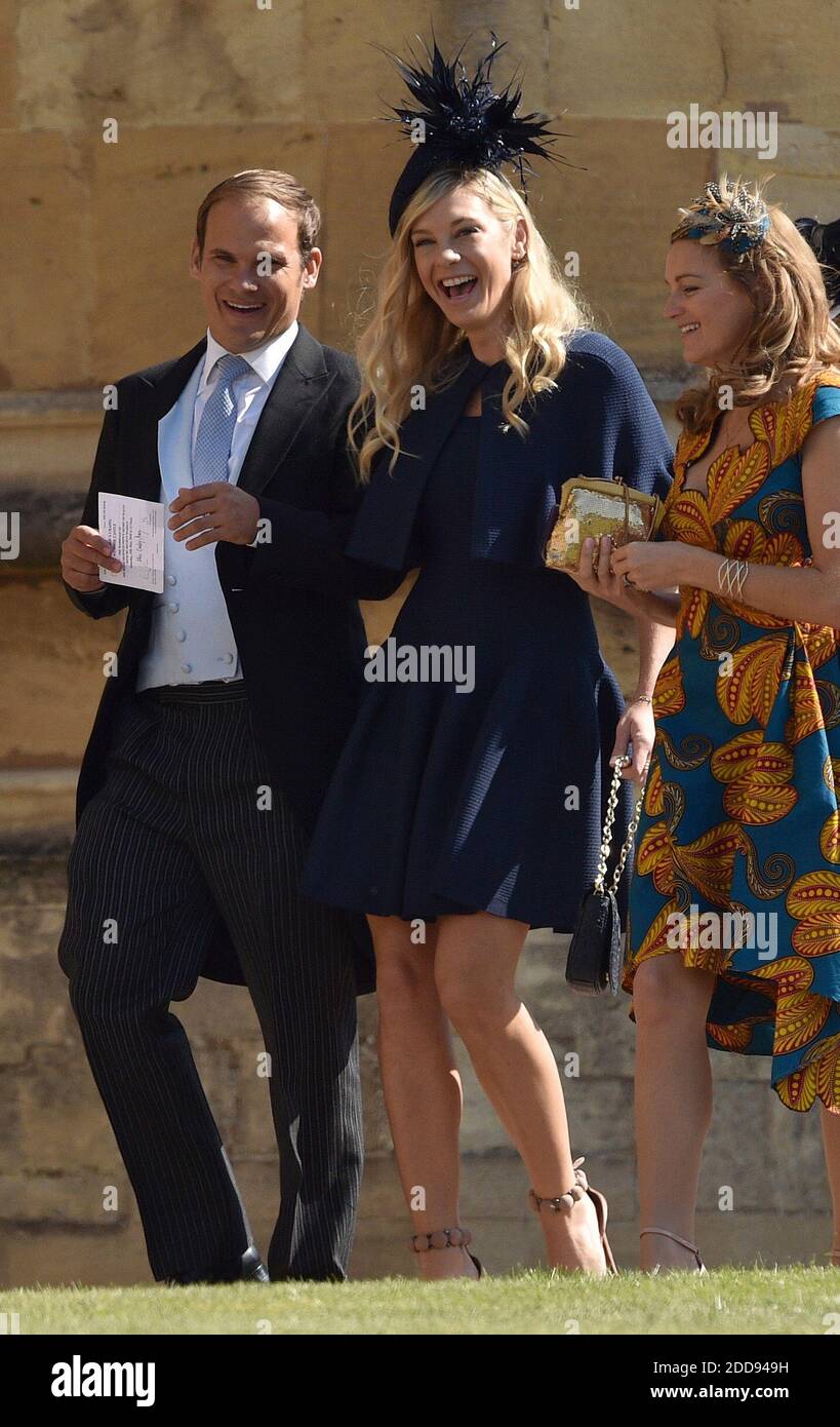 Chelsy Davy kommt zur St. George's Chapel im Windsor Castle zur Hochzeit von Meghan Markle und Prinz Harry. Windsor, Großbritannien, am Samstag, 19. Mai 2018. Foto von Lionel Hahn/ABACAPRESS.COM Stockfoto