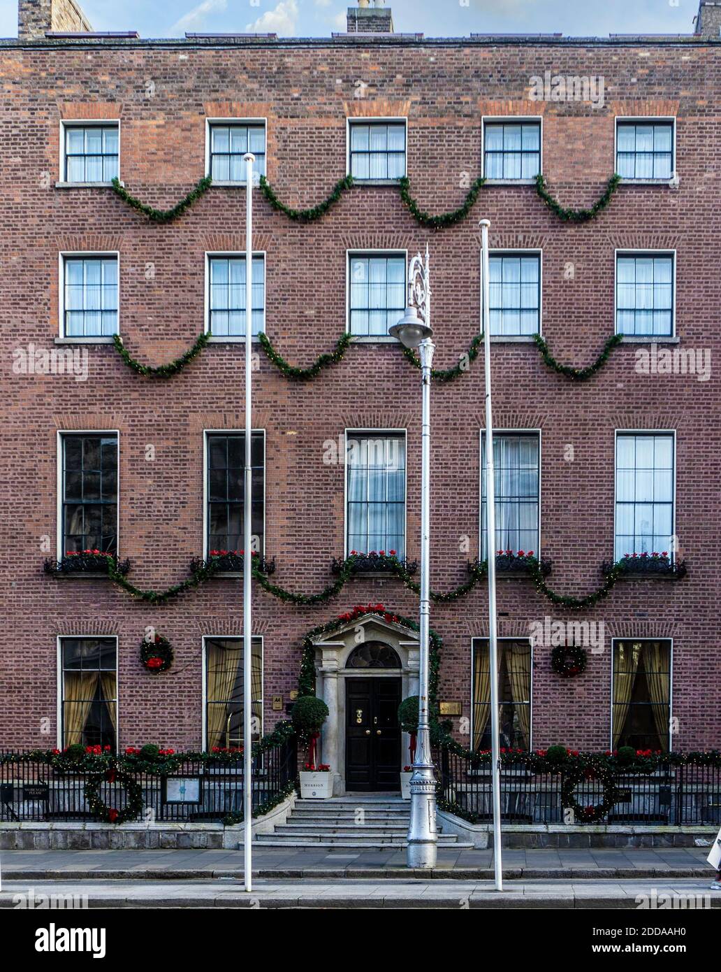 Das Merrion Hotel in der Upper Merrion Street, Dublin, Irland. Ein 5-Sterne-Hotel mit 142 Betten. Stockfoto