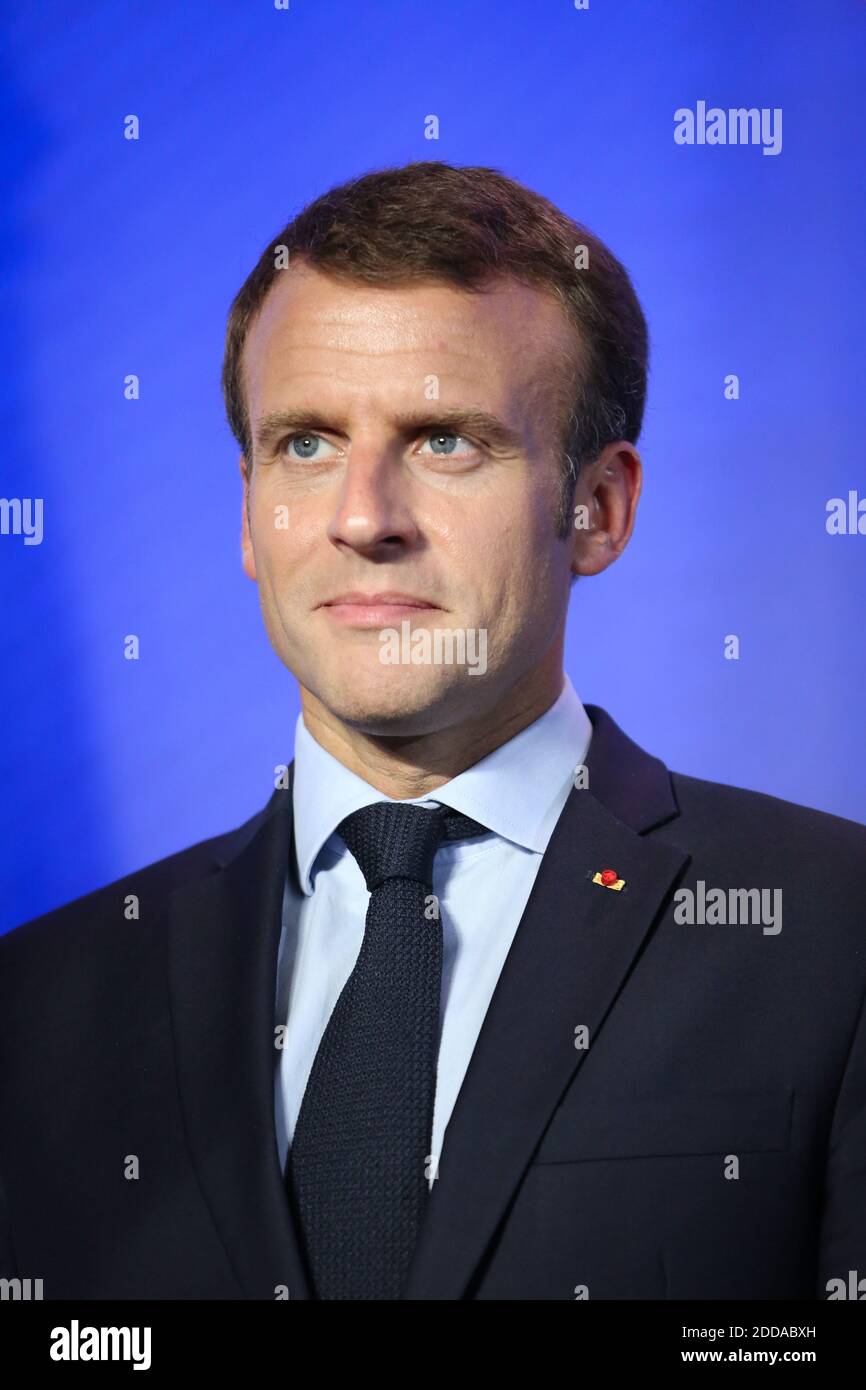 Präsident Emmanuel Macron nimmt am 30. Mai 2018 am ministerrat der Organisation für wirtschaftliche Zusammenarbeit und Entwicklung (OECD) zum Thema "Neugründung des Multilateralismus" in Paris Teil. Foto von Hamilton/Pool/ABACAPRESS.COM Stockfoto