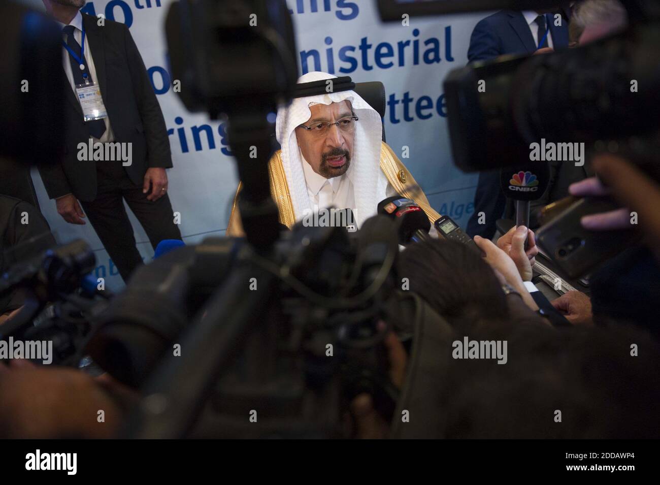 Khalid Al-Falih, Saudi Energy während des 10. OPEC und nicht-OPEC Joint Ministerial Monitoring Committee (JMMC) in Algier, Algerien am 23. September 2018. Foto von Louiza Ammi/ABACAPRESS.COM Stockfoto