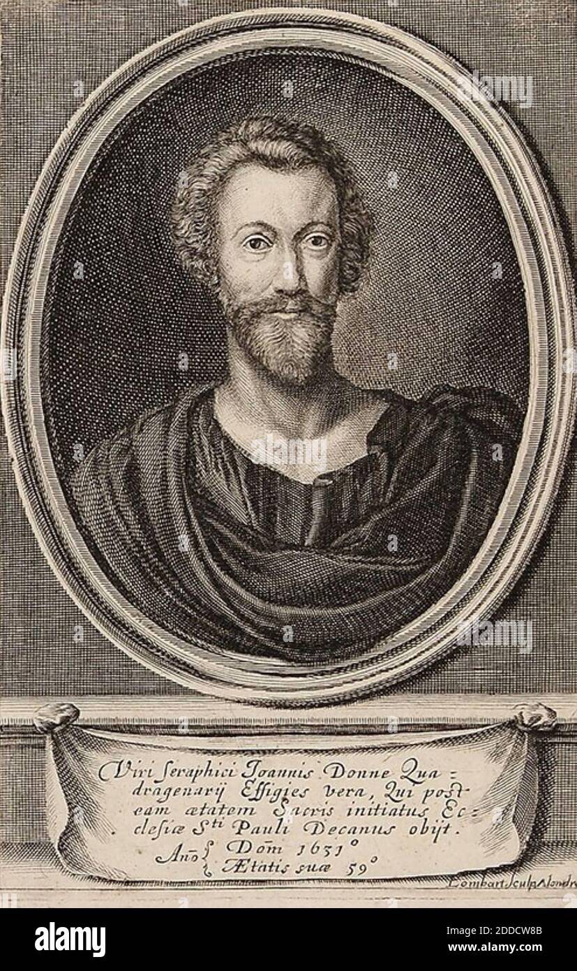 JOHN DONNE (1572-1631) englischer Dichter, Gelehrter, Soldat, Kleriker, Politiker. Stockfoto