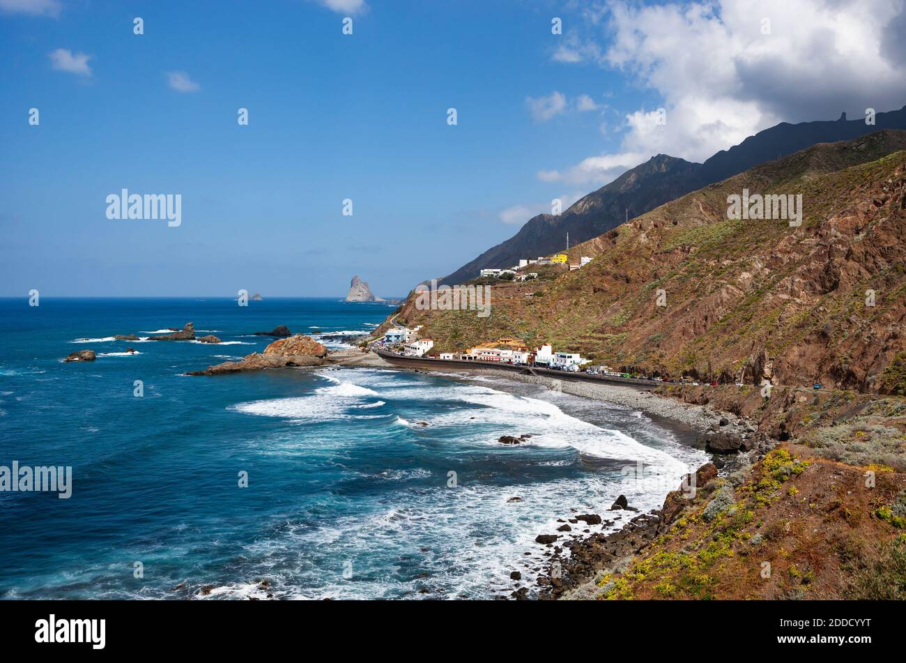 Spanien, Provinz Santa Cruz de Tenerife, Taganana, abgeschiedenes Dorf am Ufer der Insel Teneriffa Stockfoto