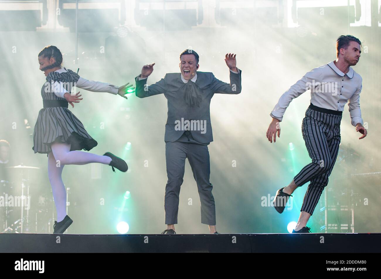 Der belgische Musiker Loic Nottet spielt live beim Les Francofolies Musikfestival in La Rochelle, westlich von Frankreich, am 11. Juli 2018. Foto von Arnault Serriere/ABACAPRESS.COM Stockfoto