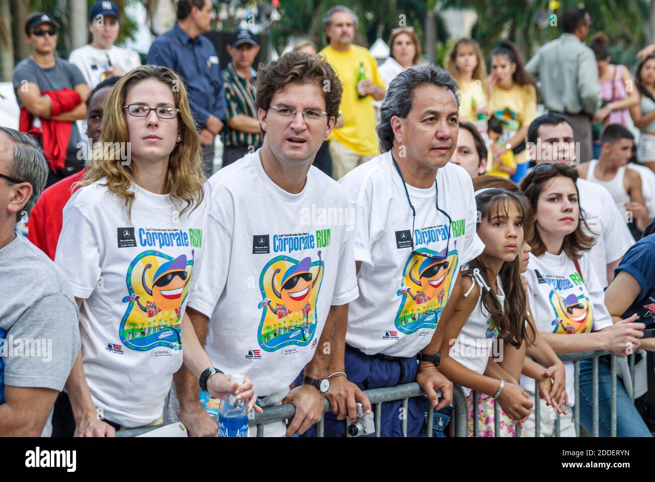 Miami Florida, Bayfront Park, Biscayne Boulevard, South Florida Corporate Run, Wohltätigkeitsveranstaltung Leukämie & Lymphom Society Freunde Familie Läufer, Stockfoto