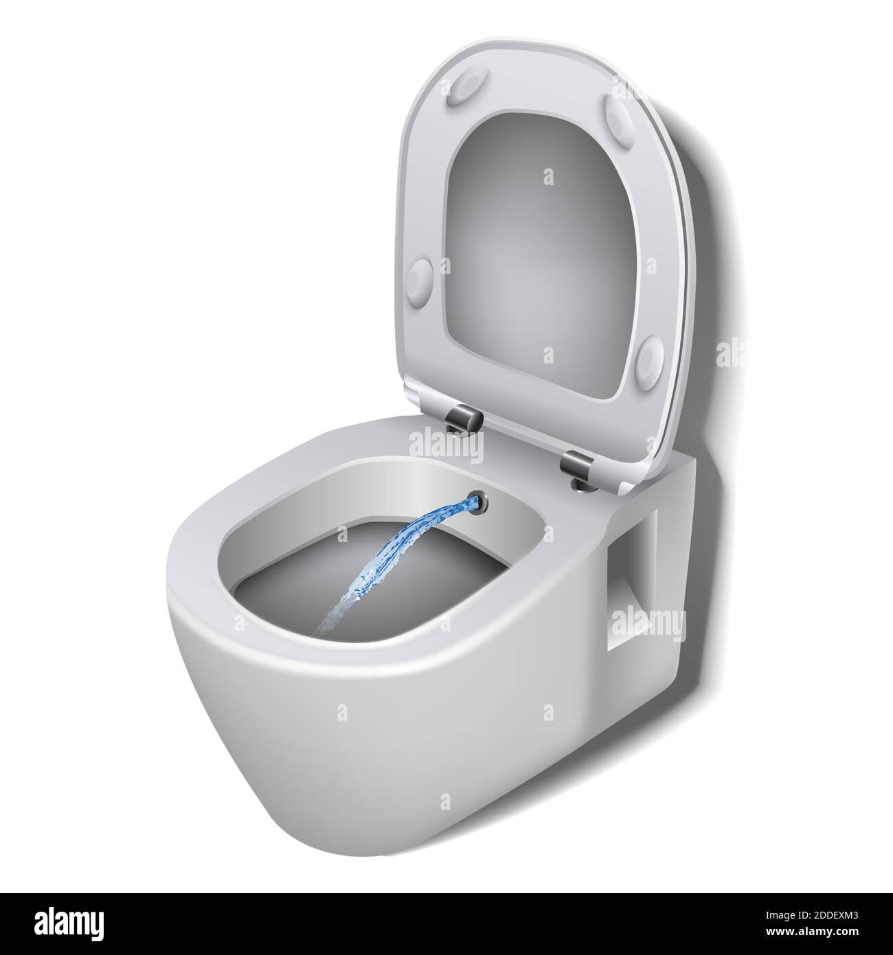3d realistische Vektor Bidet Toilette, isoliert Symbol Illustration auf weißem Hintergrund. Stock Vektor