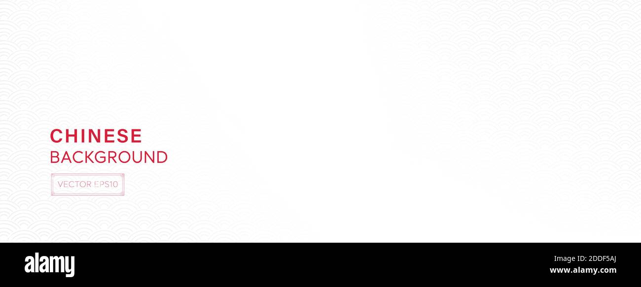 Orientalisches Wellenmuster auf weißem Bannerhintergrund mit Kopie Leerzeichen für Text Stock Vektor