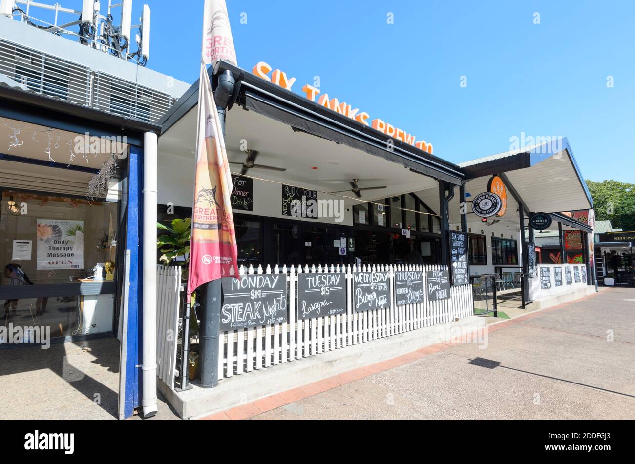 Six Tanks Brew Co. Pub und Restaurant in Mitchell Street, Darwin, Northern Territory, NT, Australien Stockfoto