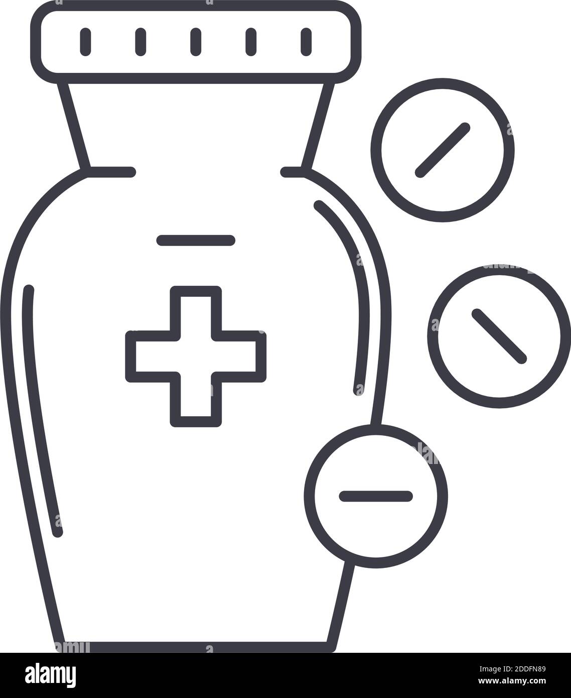 Erste-Hilfe-Kit-Konzeptsymbol, lineare isolierte Illustration, dünner Linienvektor, Webdesign-Zeichen, Umrisskonzept-Symbol mit bearbeitbarer Kontur auf weiß Stock Vektor