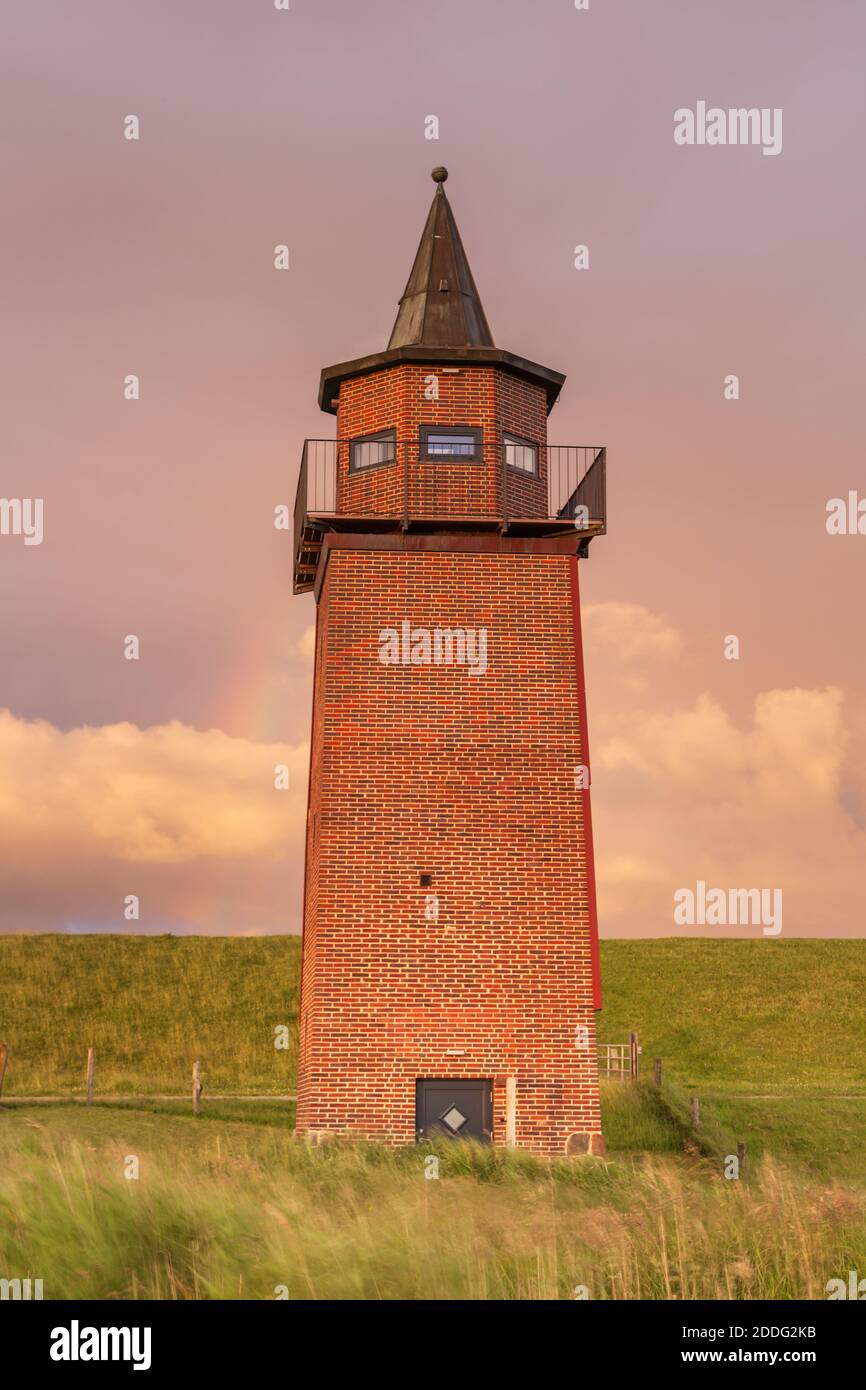 Geographie / Reisen, Deutschland, Schleswig-Holstein, Dagebuell, ehemaliger Leuchtturm im Morgenlicht, Da, Additional-Rights-Clearance-Info-not-available Stockfoto
