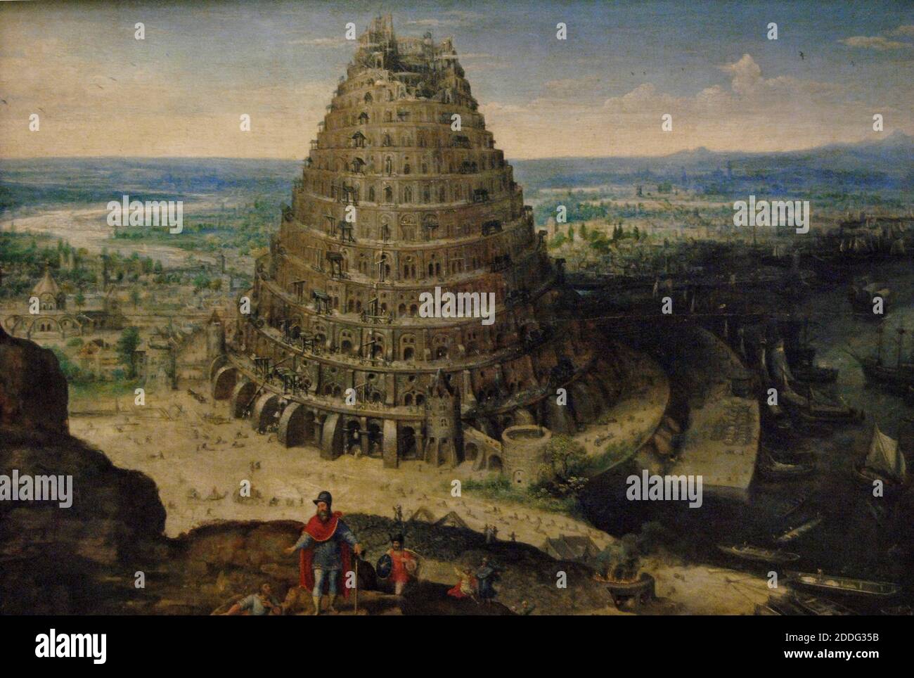 Lucas van Valckenborch (ca. 1535-1597). Flämischer Maler. Der Turm zu Babel, 1594. Öl auf Holz. Louvre Museum. Paris. Frankreich. Stockfoto
