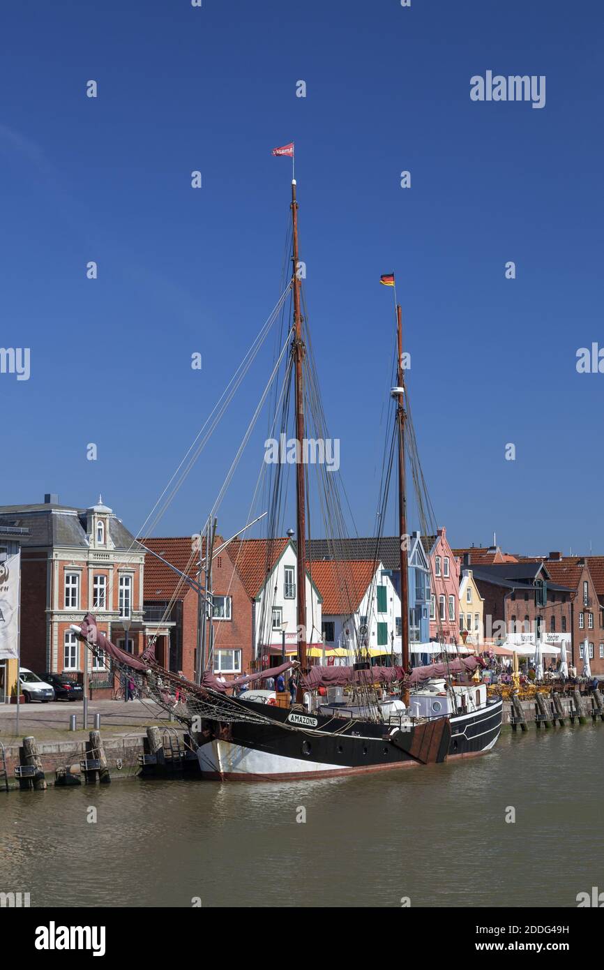 Geographie/Reisen, Deutschland, Schleswig-Holstein, Husum, Husum Binnenhafen, Binnenhäfen an der Nordsee, Additional-Rights-Clearance-Info-not-available Stockfoto