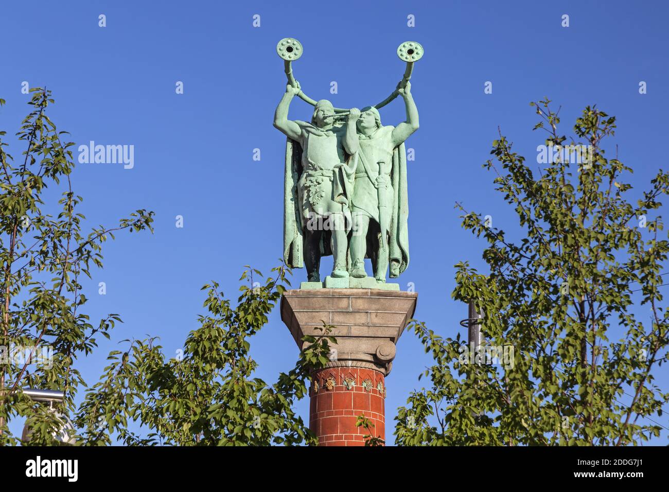 Geographie / Reisen, Dänemark, Kopenhagen, das Denkmal die Lurblaserne auf dem Rathaus (Nummer) zwei Lu, Additional-Rights-Clearance-Info-not-available Stockfoto