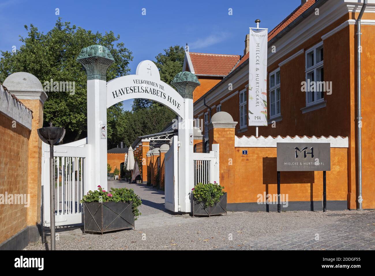 Geographie / Reisen, Dänemark, Kopenhagen, Eingang zu Haveselskabets haben in Fredriksberg in Kopenhagen, Additional-Rights-Clearance-Info-not-available Stockfoto