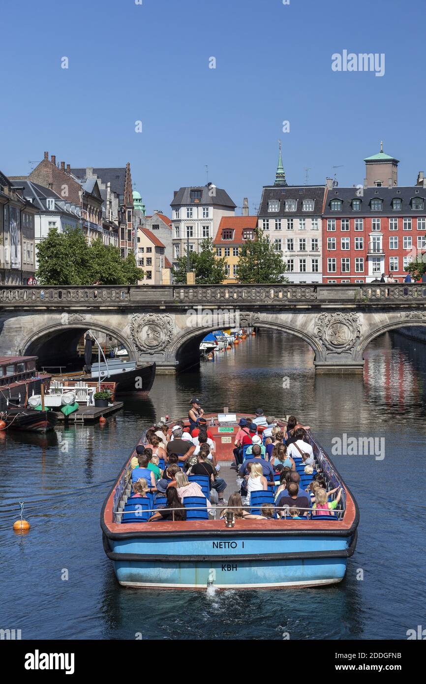 Geographie / Reisen, Dänemark, Kopenhagen, Kanaltour auf dem Frederiksholm Kanal, Kopenhagen, Additional-Rights-Clearance-Info-not-available Stockfoto