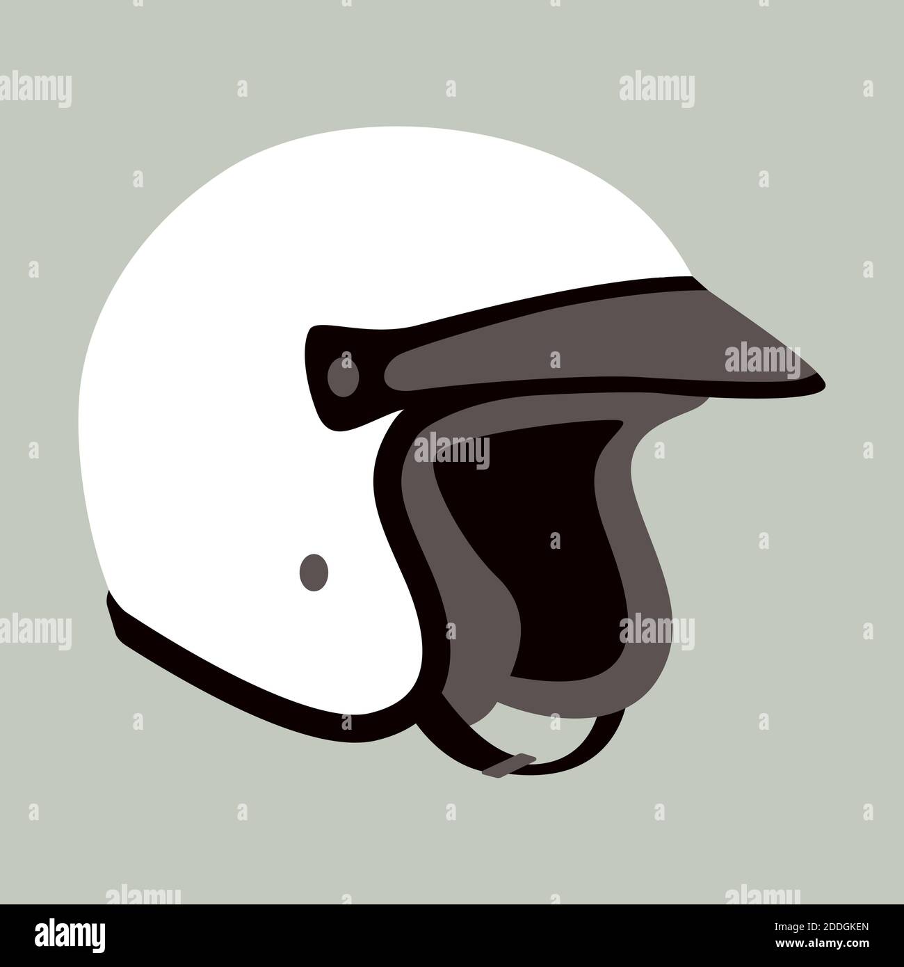 Motorradhelm, Vektor-Illustration, flacher Stil, Profilansicht  Stockfotografie - Alamy