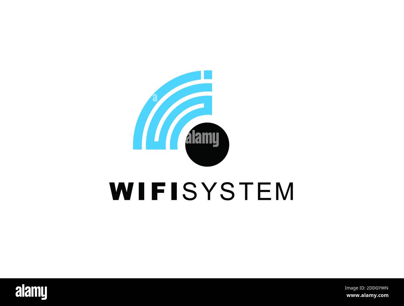 Kreative Logo Symbol WiFi Signal Vorlage Stockfoto