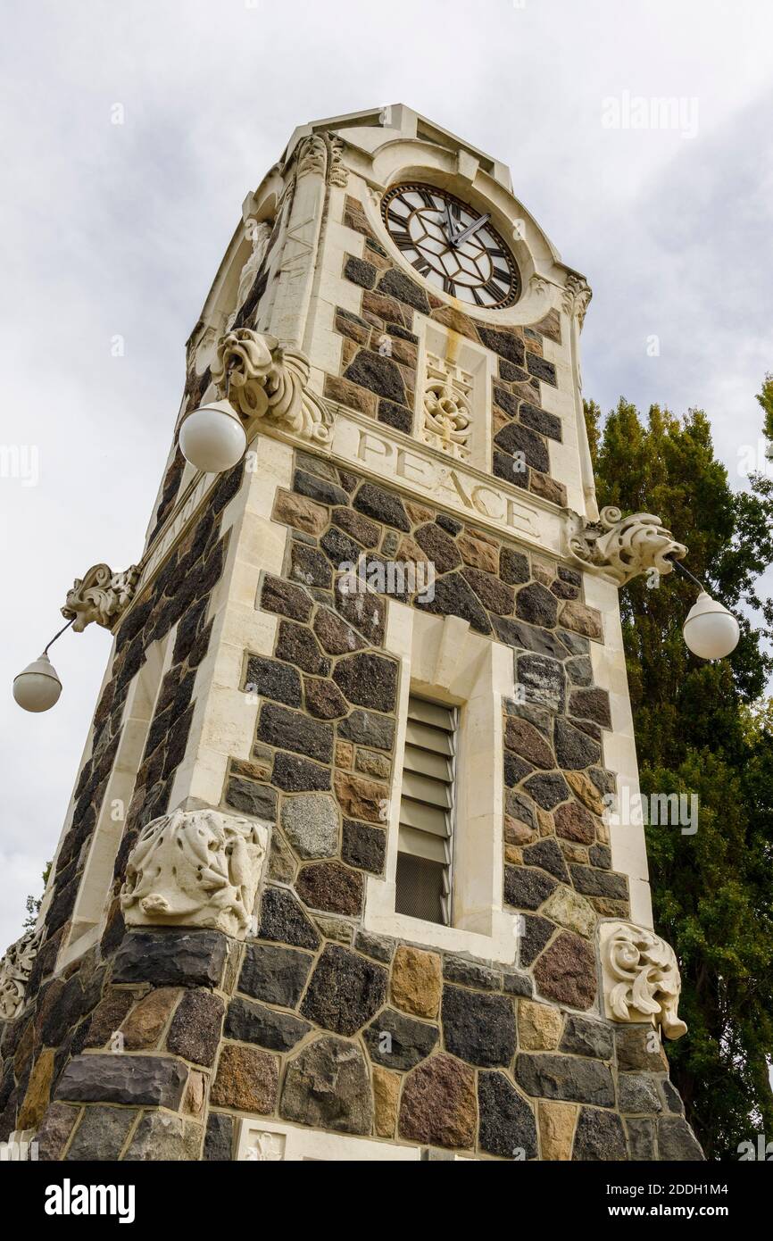 1929 Edmonds' Clock Tower, Christchurch, Neuseeland, Architekt - Francis Willis, Bildhauer - William Trethewey. Stockfoto